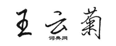 駱恆光王雲菊行書個性簽名怎么寫