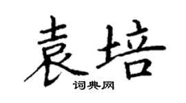 丁謙袁培楷書個性簽名怎么寫