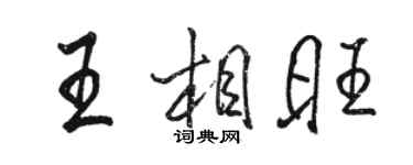 駱恆光王相旺行書個性簽名怎么寫