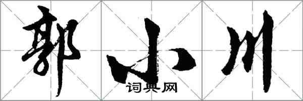 胡問遂郭小川行書怎么寫