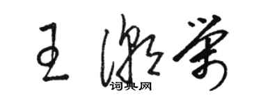 駱恆光王潮榮草書個性簽名怎么寫