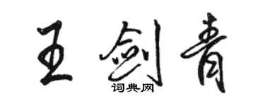 駱恆光王劍青行書個性簽名怎么寫