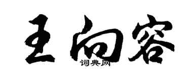 胡問遂王向容行書個性簽名怎么寫