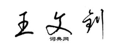 梁錦英王文釗草書個性簽名怎么寫