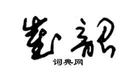 朱錫榮崔韶草書個性簽名怎么寫