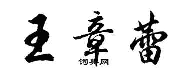 胡問遂王章蕾行書個性簽名怎么寫