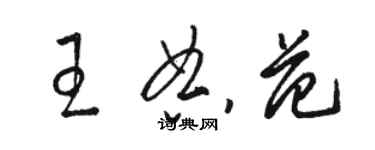 駱恆光王典範草書個性簽名怎么寫