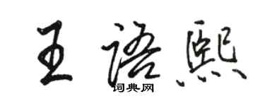 駱恆光王語熙行書個性簽名怎么寫