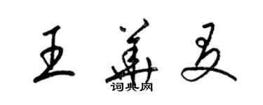 梁錦英王華友草書個性簽名怎么寫