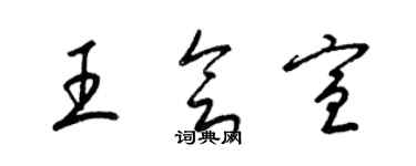梁錦英王會宣草書個性簽名怎么寫