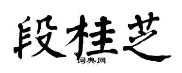 翁闓運段桂芝楷書個性簽名怎么寫