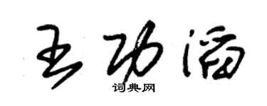 朱錫榮王功滔草書個性簽名怎么寫