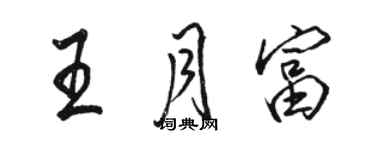 駱恆光王月富行書個性簽名怎么寫