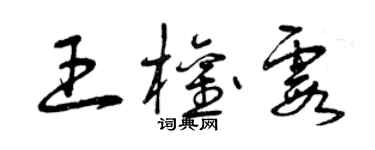 曾慶福王權霞草書個性簽名怎么寫
