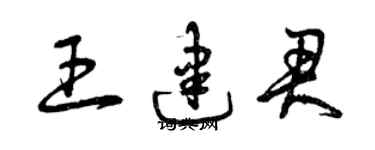 曾慶福王建君草書個性簽名怎么寫