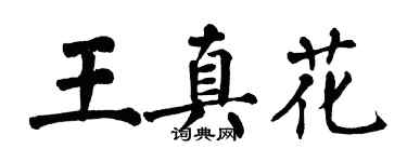 翁闓運王真花楷書個性簽名怎么寫