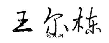 曾慶福王爾棟行書個性簽名怎么寫