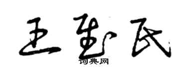 曾慶福王慰民草書個性簽名怎么寫