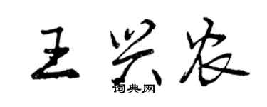 曾慶福王興農行書個性簽名怎么寫