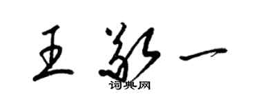 梁錦英王敬一草書個性簽名怎么寫