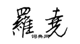 王正良羅堯行書個性簽名怎么寫