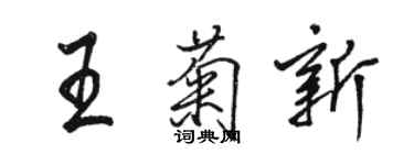 駱恆光王菊新行書個性簽名怎么寫