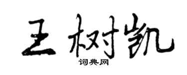 曾慶福王樹凱行書個性簽名怎么寫