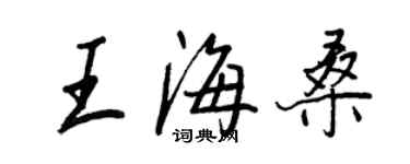 王正良王海桑行書個性簽名怎么寫
