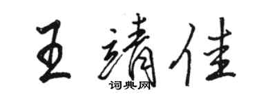 駱恆光王靖佳行書個性簽名怎么寫