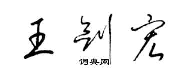 梁錦英王劍宏草書個性簽名怎么寫