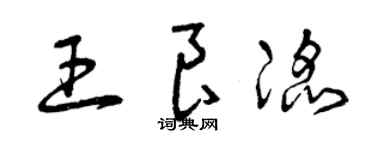 曾慶福王良滔草書個性簽名怎么寫