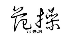 曾慶福范操草書個性簽名怎么寫