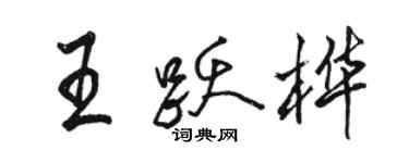 駱恆光王躍樺行書個性簽名怎么寫