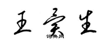 梁錦英王異生草書個性簽名怎么寫