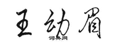 駱恆光王幼眉行書個性簽名怎么寫