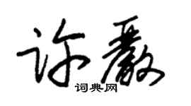 朱錫榮許嚴草書個性簽名怎么寫