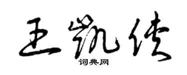 曾慶福王凱俠草書個性簽名怎么寫