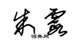 朱錫榮朱霞草書個性簽名怎么寫