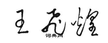 駱恆光王飛煌草書個性簽名怎么寫