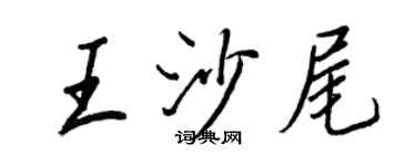 王正良王沙尾行書個性簽名怎么寫