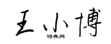 王正良王小博行書個性簽名怎么寫