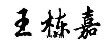 胡問遂王棟嘉行書個性簽名怎么寫