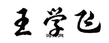 胡問遂王學飛行書個性簽名怎么寫