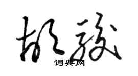 駱恆光胡駿草書個性簽名怎么寫