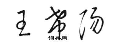 駱恆光王希陽草書個性簽名怎么寫