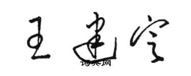 駱恆光王建定草書個性簽名怎么寫