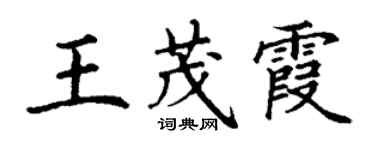 丁謙王茂霞楷書個性簽名怎么寫