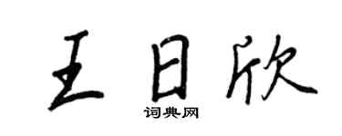 王正良王日欣行書個性簽名怎么寫