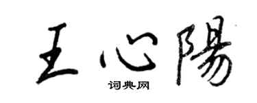 王正良王心陽行書個性簽名怎么寫
