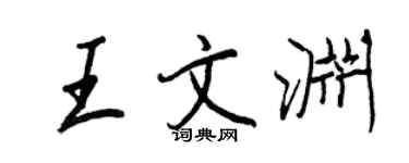 王正良王文淵行書個性簽名怎么寫